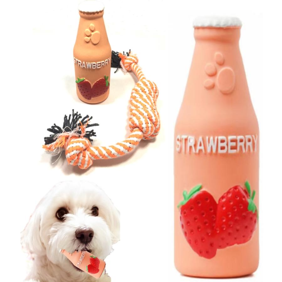 犬用 音の出るおもちゃ ジュースボトル 噛むおもちゃ 柔らかい 安全