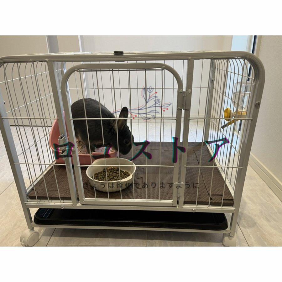 ペット うさぎケージ 小動物ケージ ペットケージ 大きい 飼育ゲージ キャスター・屋根・トレイ付き ケージ 小屋 室内飼い プレイサークル ** 1階
