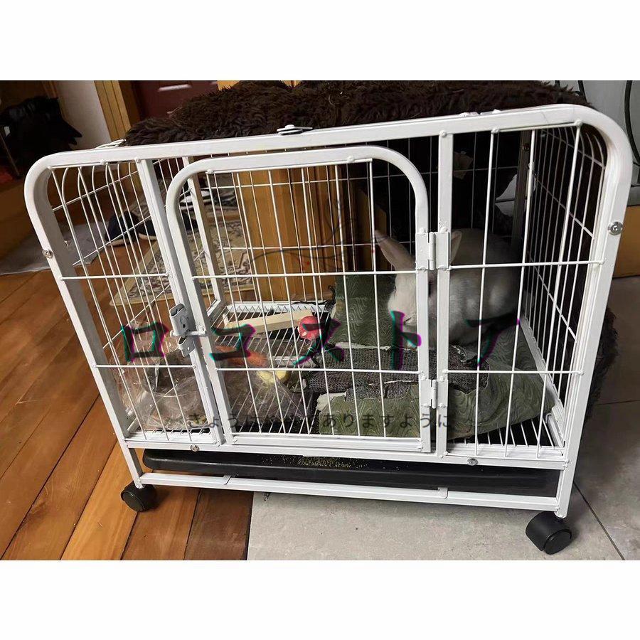 ペット うさぎケージ 小動物ケージ ペットケージ 大きい 飼育ゲージ キャスター・屋根・トレイ付き ケージ 小屋 室内飼い プレイサークル ** 1階