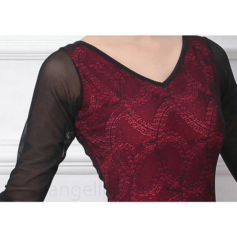 社交ダンス衣装 ワルツダンス服 社交ダンスドレス ステージ衣装 舞台服 ワルツ 大きい裾 タンゴ服 ダンス衣装 