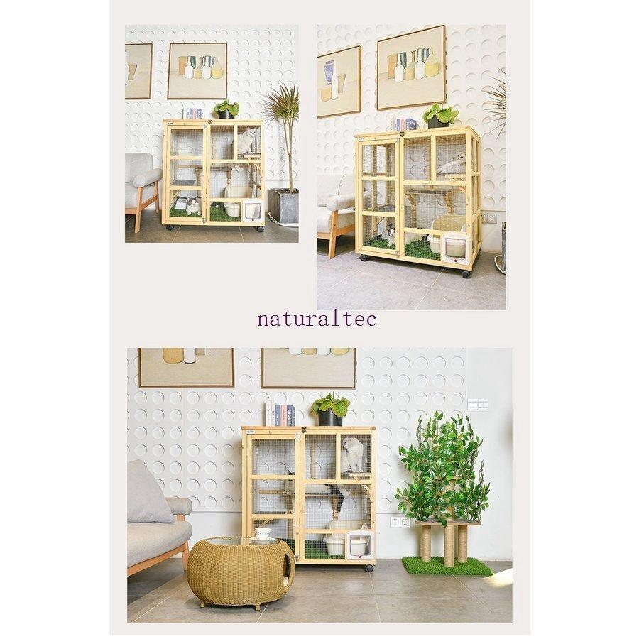 猫 ケージ キャットケージ 木製フレーム 広々 大型 猫ゲージ おしゃれ キャットハウス ネコ ハウス 留守番 保護 脱走防止 