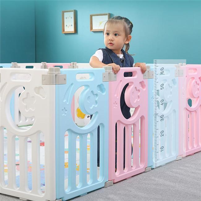 新作商品 ベビーサークル ベビーゲート 折りたたみ おしゃれ プレイヤード プラスチック ドア付き 扉ロック セーフティーゲート 赤ちゃん 柵 安全 長方 