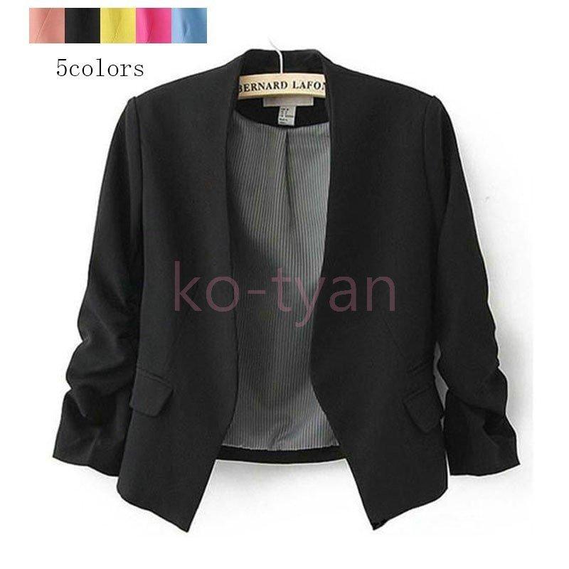 きれいめ ノーカラージャケット 春秋 スプリングコート 薄手 キャリア アウター 細身 レディース 18 人気 Nkgoafkcsq レディースファッション Www Elghoniemy Com