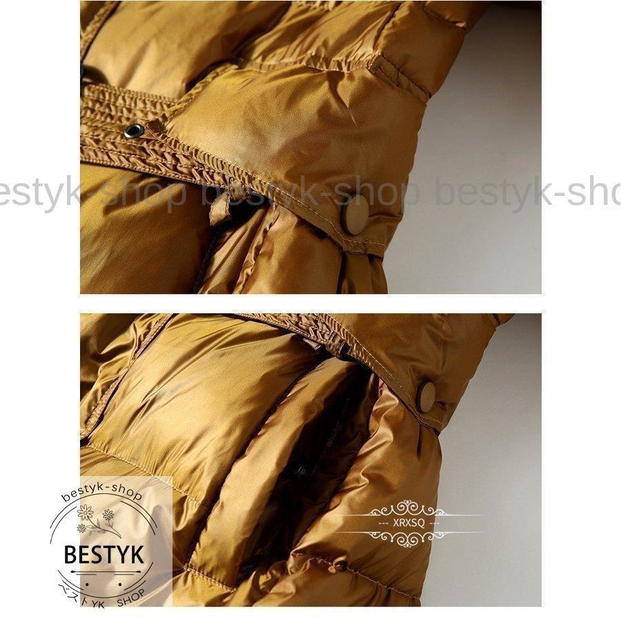 ダウンコート レディース 軽量 コート ロング丈 ダウンジャケット 大きいサイズ ダウン ロングコート 高級ダウン 冬服 無地 防寒 保温 暖かい フード付き cm