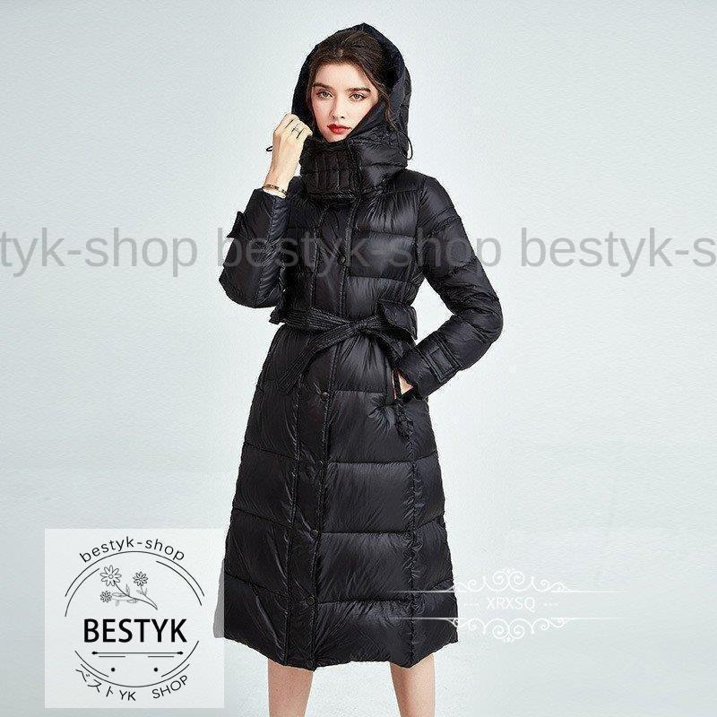 ダウンコート レディース 軽量 コート ロング丈 ダウンジャケット 大きいサイズ ダウン ロングコート 高級ダウン 冬服 無地 防寒 保温 暖かい フード付き cm