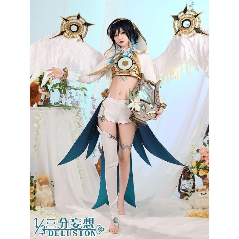 【三分妄想1/3Delusion】原神 Genshin ウェンティ-Venti バルバトス 神装 コスプレ衣装 コスチューム 