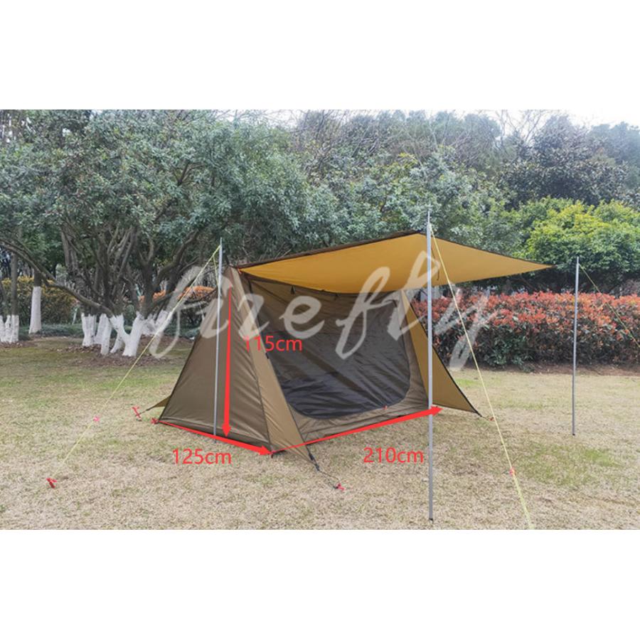 テント 2人用 210t素材 防風防水 キャンプテント ソロ テント 多機能 日よけ 遮光 キャンプ 2本ポール付き ポーランド軍幕 Cxyc 05 Firefly 通販 Yahoo ショッピング
