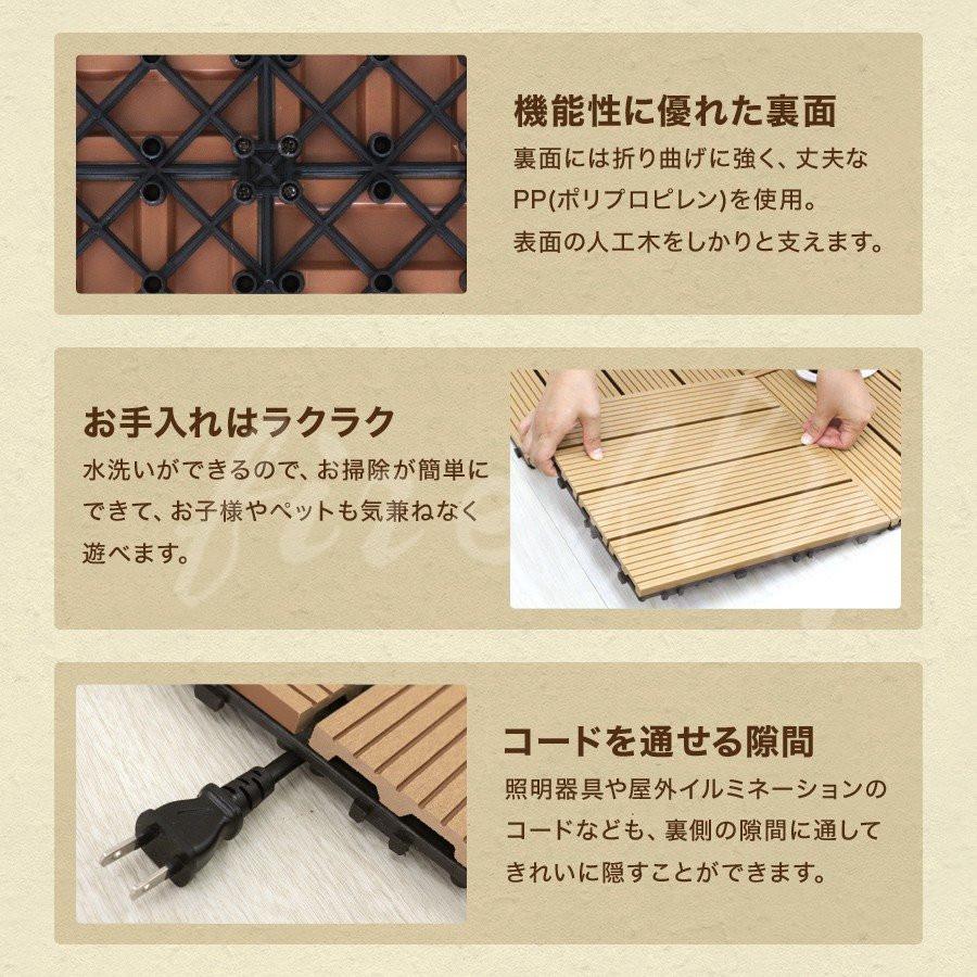 全日本送料無料 人気品 ウッドタイル ウッドパネル ウッドデッキ 人工木 ベランダ 11枚セット 庭 腐らない ガーデンデッキ6色 新版 Www Angkaalam Com