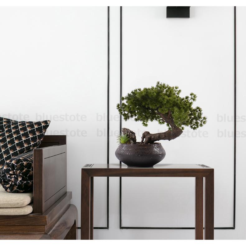 工芸品 常緑樹 松 人工植物盆栽 人工樹木 人工観葉植物 フェイクグリーン フェイク盆栽 インテリア 置物 居間/玄関 お祝い 縁起物 