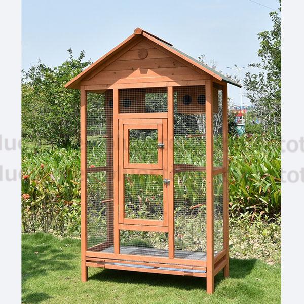 庭用ペットケージ 大型鳥かご 鳥かご 飼育ケージ 小動物ケージ【動物の部屋】組立式 天然杉材 防腐材 安定性抜群 ご自分で取り付ける必要がある