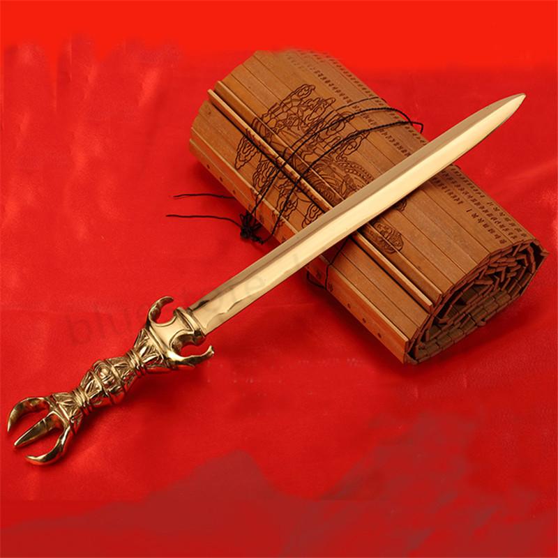 不働剣 密教法具 寺院用仏具 倶利迦羅不働剣 不動明王剣 三鈷剣 真鍮製磨き仕上げ 38cm Lfq 95 Bluestore 通販 Yahoo ショッピング