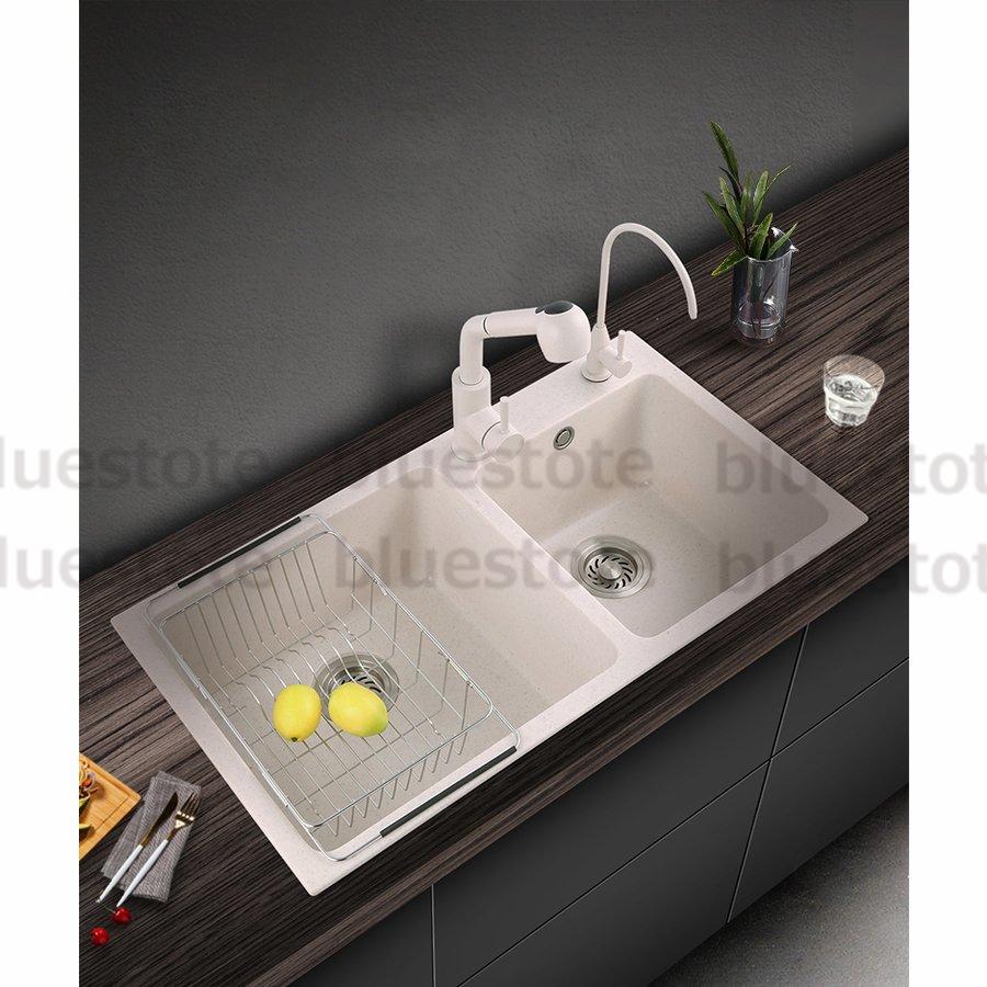 豪華セット 流し台 キッチンシンク イタリア技術製 石英石流し台 台所 ダブルシンク キッチン 家庭用 店舗用 リフォーム 野菜シンク 花崗岩 オートミール色 Xct 026 Bluestore 通販 Yahoo ショッピング