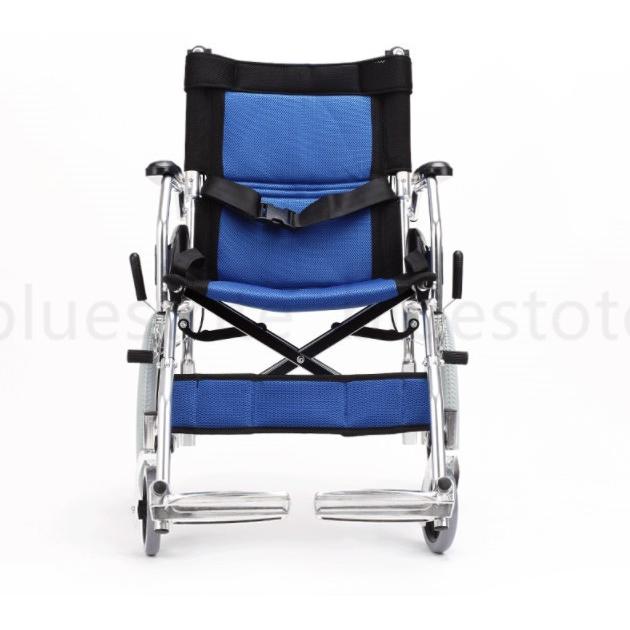 車椅子 折り畳み式 アルミ製車椅子 敬老の日 お年寄り 小型収納便利 障害者 ウォーキングエイド手押し車 車椅子ブルー 外出 旅行 