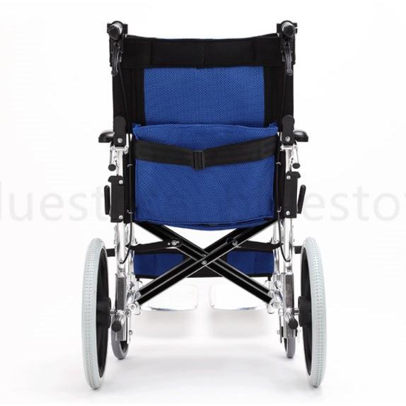 車椅子 折り畳み式 アルミ製車椅子 敬老の日 お年寄り 小型収納便利 障害者 ウォーキングエイド手押し車 車椅子ブルー 外出 旅行 