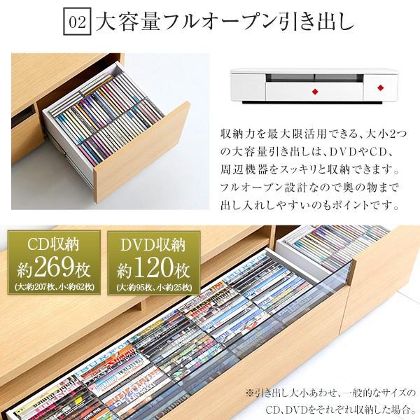 [大特価] スタイリッシュ テレビ台/テレビボード 〔幅180cm ダークブラウン〕 木製 日本製 引き出し コード収納付き〔代引不可〕 【S1136128697】(39782円)