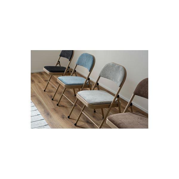 折りたたみ椅子 幅47×奥行45×高さ79×座面高48cm グレー スチール 