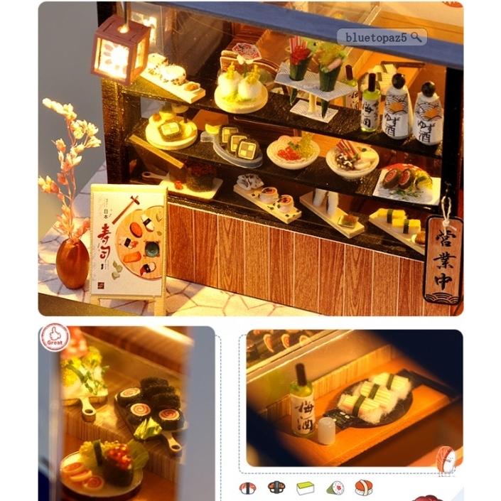 ミニチュア ドールハウス ジオラマ 店 寿司屋 和風 オリジナル Diy 組み立てキット 模型 手作り 子供 誕生日 プレゼント かわいい おしゃれ 2z1f0g2sdiy04 ブルートパーズヤフーshop 通販 Yahoo ショッピング