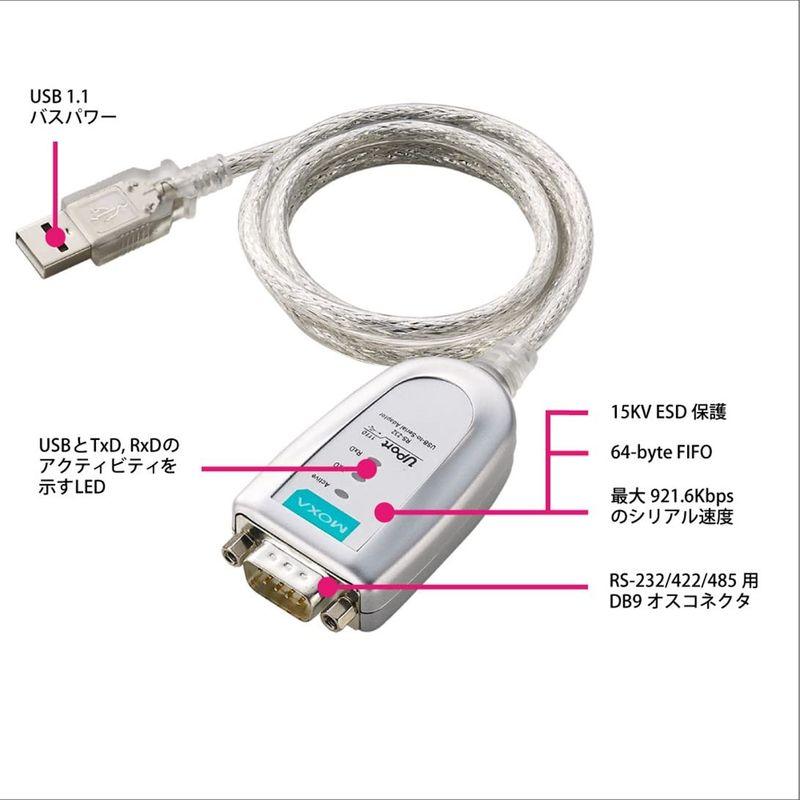 MOXA 1ポート RS-232/422/485 USB-シリアルコンバータ UPort 1150 RS USB 1ポート 232/422/485 シリアルコンバータ UPort
