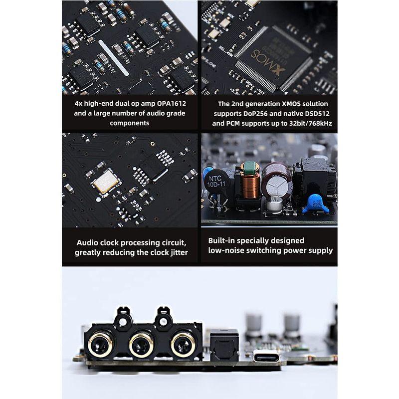 S.M.S.L SU-6 Bluetooth 5.0 ES9038Q2Mチップ OPA1612*4 OP AMP DAC PCM32Bit SU Bluetooth ES9038Q2Mチップ OPA1612*4 OP AMP DAC PCM32Bit 第2世代のXMOSソリューションはDoP256とネイティブDSD512をサポートし PCMは最大32ビット/
