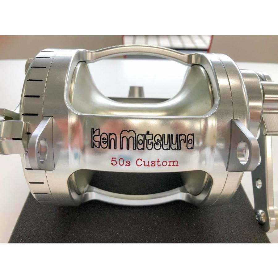 【数量限定入荷】ケンマツ 50lbトローリングリール クリアーアルマイト仕上 ケンマツ【Ken Matsuura Reel Japan】3-KM-CM50｜bluewater1984