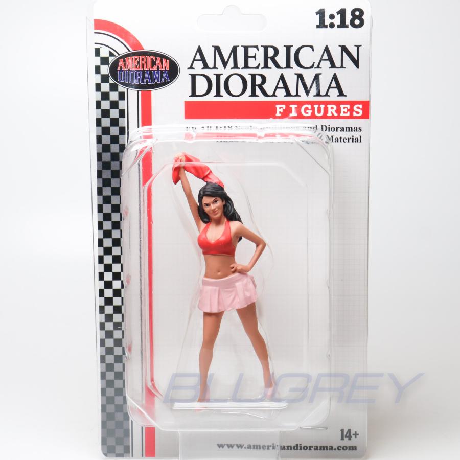 アメリカン ジオラマ 1/18 レーススターター 女性 American Diorama
