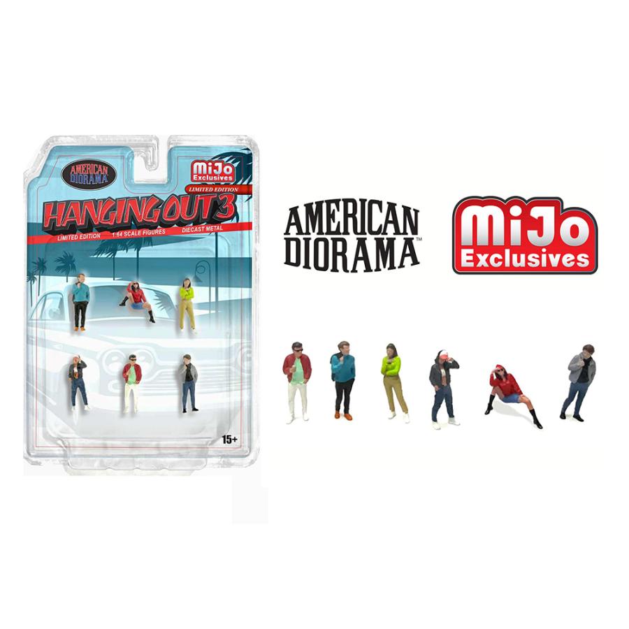 【超お得】アメリカンジオラマ フィギュア 1/64の3点セット ③ アメリカンジオラマ 1/64 フィギュア ハンギングアウト3 American