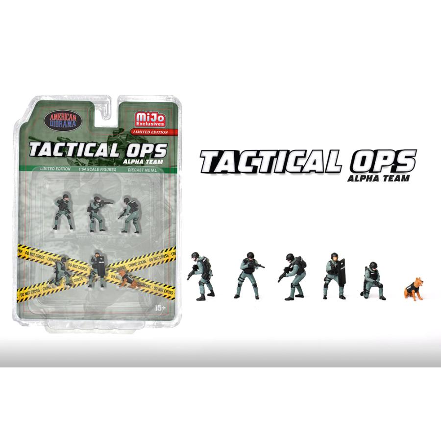 アメリカンジオラマ 1/64 フィギュア タクティカル OPS ポリスチーム