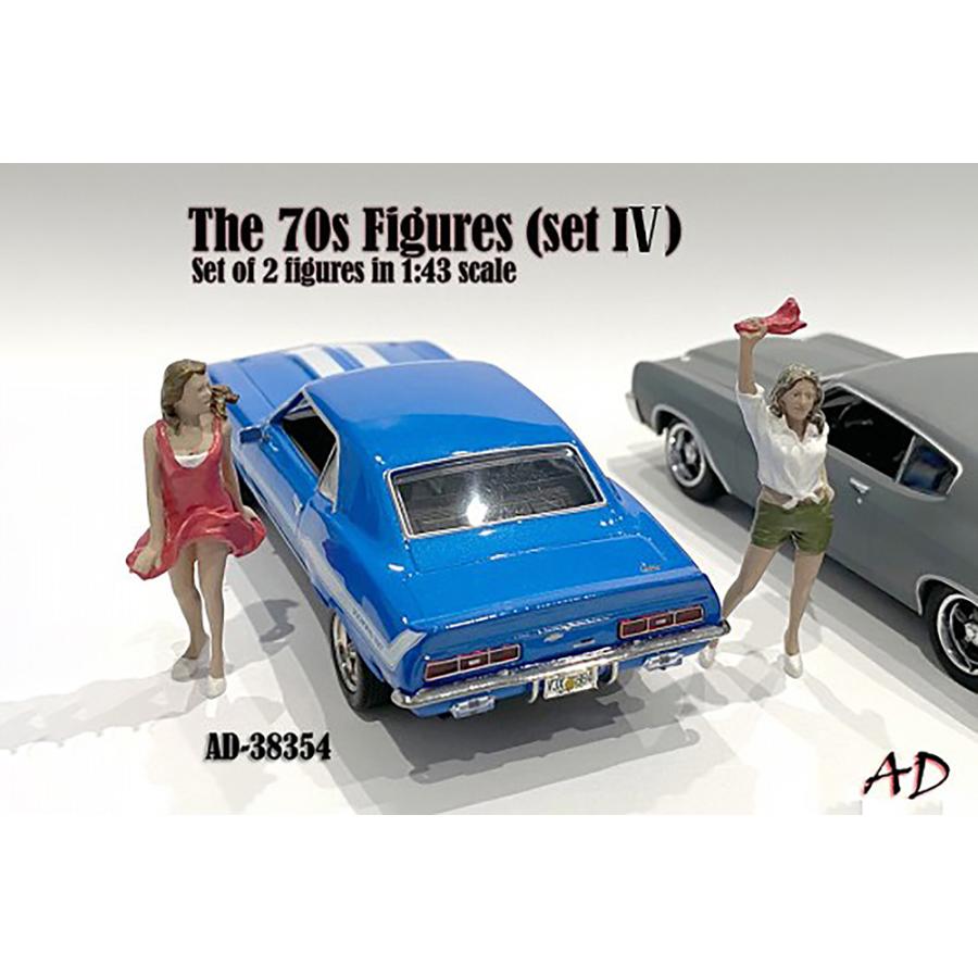 アメリカン ジオラマ 1/43 フィギア 70年代 スタイル セット4 ドラッグ