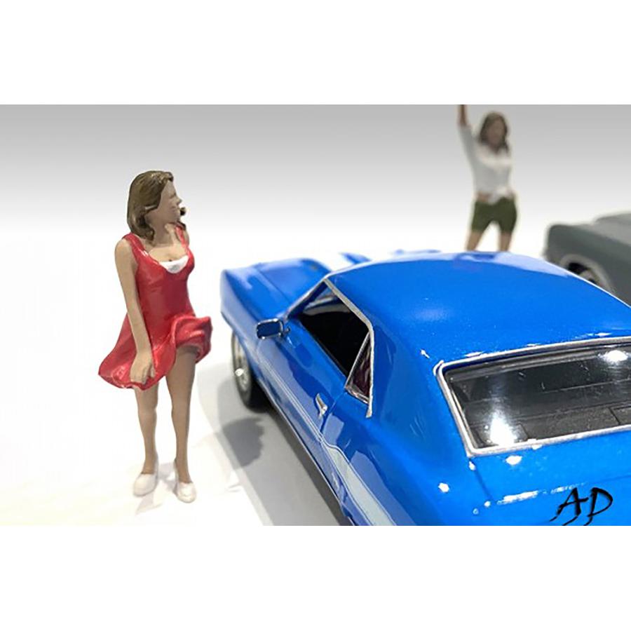 アメリカン ジオラマ 1/43 フィギア 70年代 スタイル セット4 ドラッグ