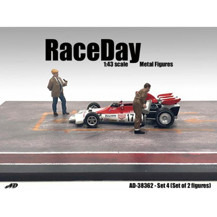 日本初の レースデイ 1/43 ジオラマ アメリカン セット フィギア 4 ミニカー