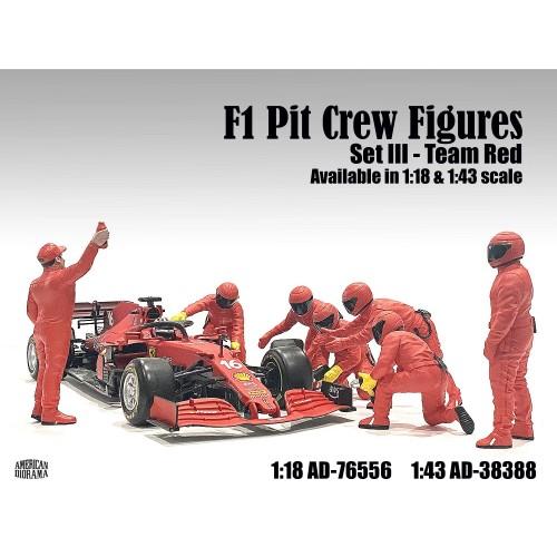 アメリカン ジオラマ 1/43 ピットクルー セットIII レッド フィギア 7