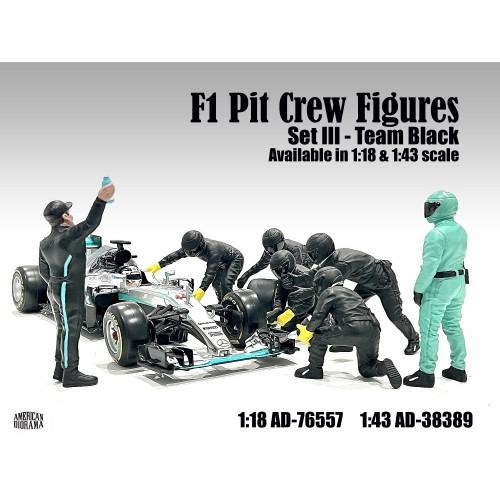 アメリカン ジオラマ 1/43 ピットクルー セットIII ブラック フィギア