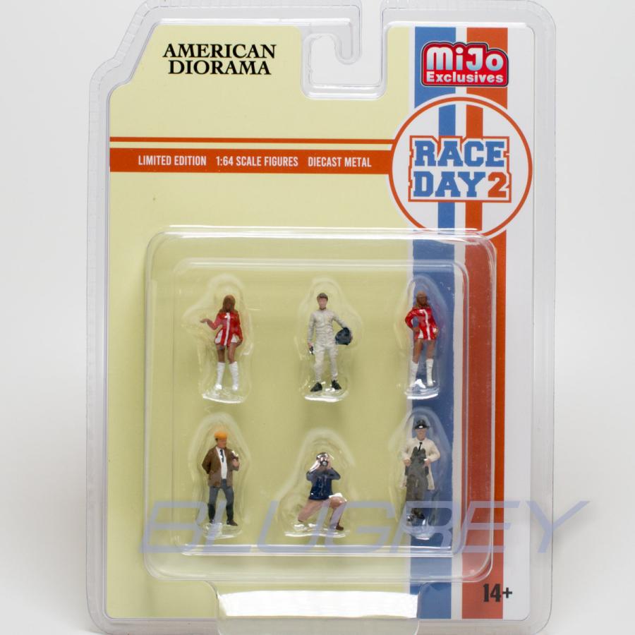 アメリカン ジオラマ 1/64 フィギア レースデイ 2 セット アメリカン ジオラマ 1/64 フィギア レースデイ 2 セット