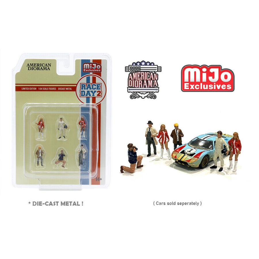 アメリカン ジオラマ 1/64 フィギア レースデイ 2 セット アメリカン ジオラマ 1/64 フィギア レースデイ 2 セット