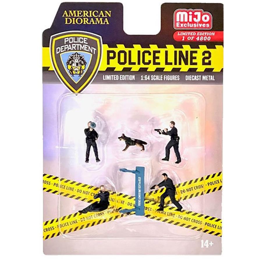 アメリカン ジオラマ 1/64 フィギア ポリス ライン 2 American Diorama Figure  Police Line II Mijo限定｜blugrey｜02