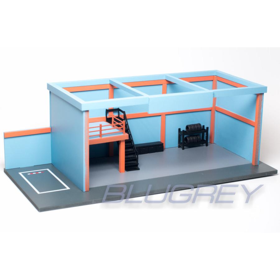 アメリカン ジオラマ 1/64 ガレージ ジオラマキット ガルフ American Diorama Garage Diorama GULF