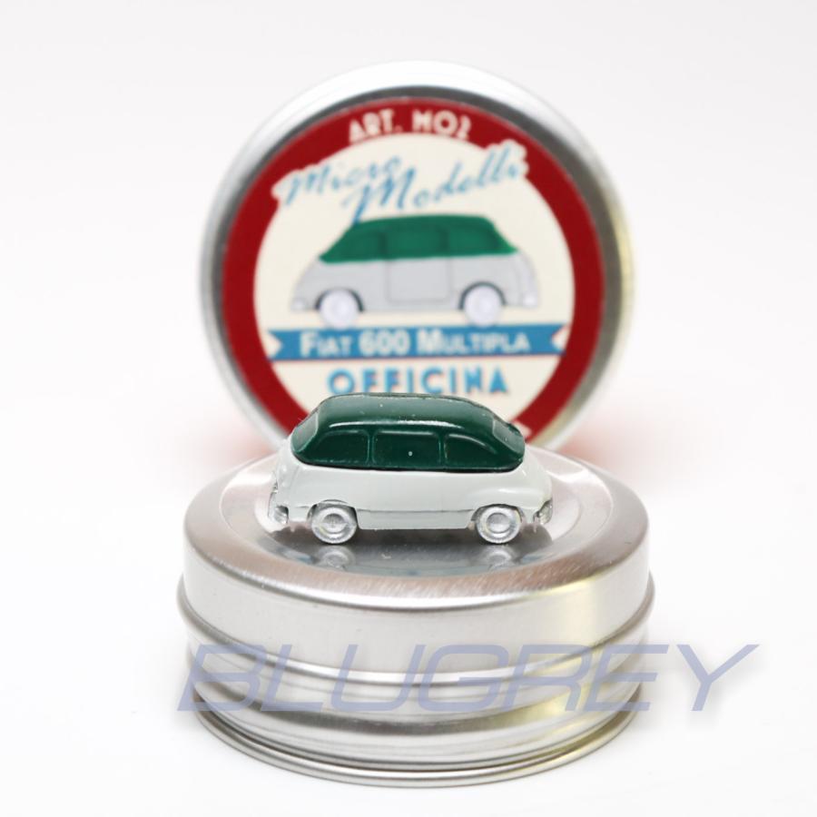 Modèle Réduit Fiat 600 Multipla 1956 1:76 – Officina-942, Deux Tons Vert, Miniature Neuve