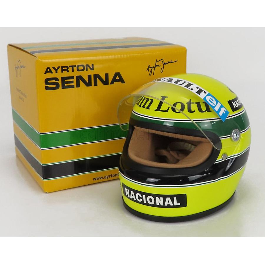 ミニ ヘルメット 1/2 アイルトン・セナ ロータス ルノー F1 1985 ミニ ヘルメット 1/2 アイルトン・セナ ロータス ルノー F1 1985