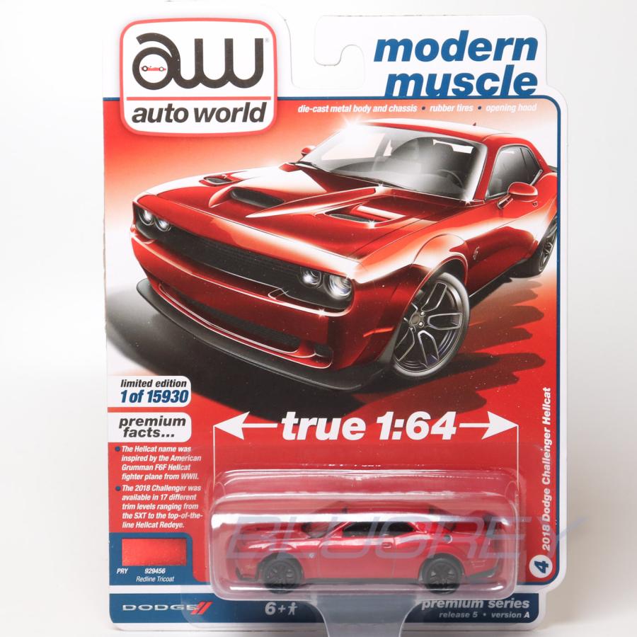 autoworld 1/64 ダッジ チャレンジャー ヘルキャット 2018 autoworld 1/64 ダッジ チャレンジャー ヘルキャット 2018