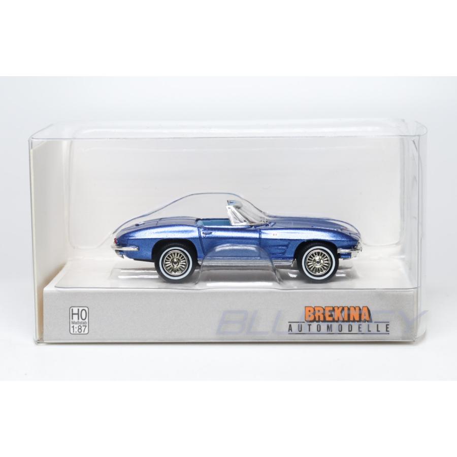 ブレキナ 1/87 シボレー コルベット C2 カブリオレ 1962 ブルー 