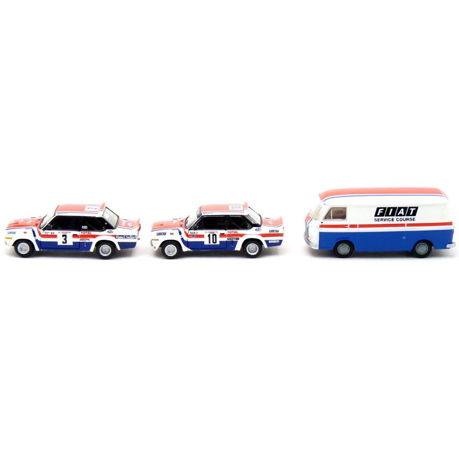 ブレキナ 1/87 フィアット 131 アバルト 2台 + 238 ワゴン フランス