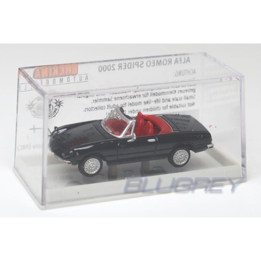 ミニカー オープンカー ブラック　アルファロメオ1750スパイダー ブレキナ 1/87 アルファロメオ スパイダー TD 1969 ブラック BREKINA