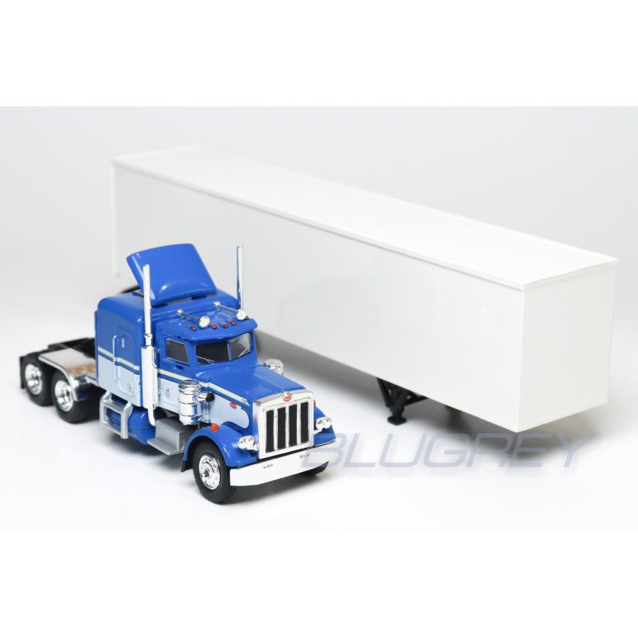 ブレキナ 1/87 ピータービルト 359 1973 ブルー トレーラー トラック
