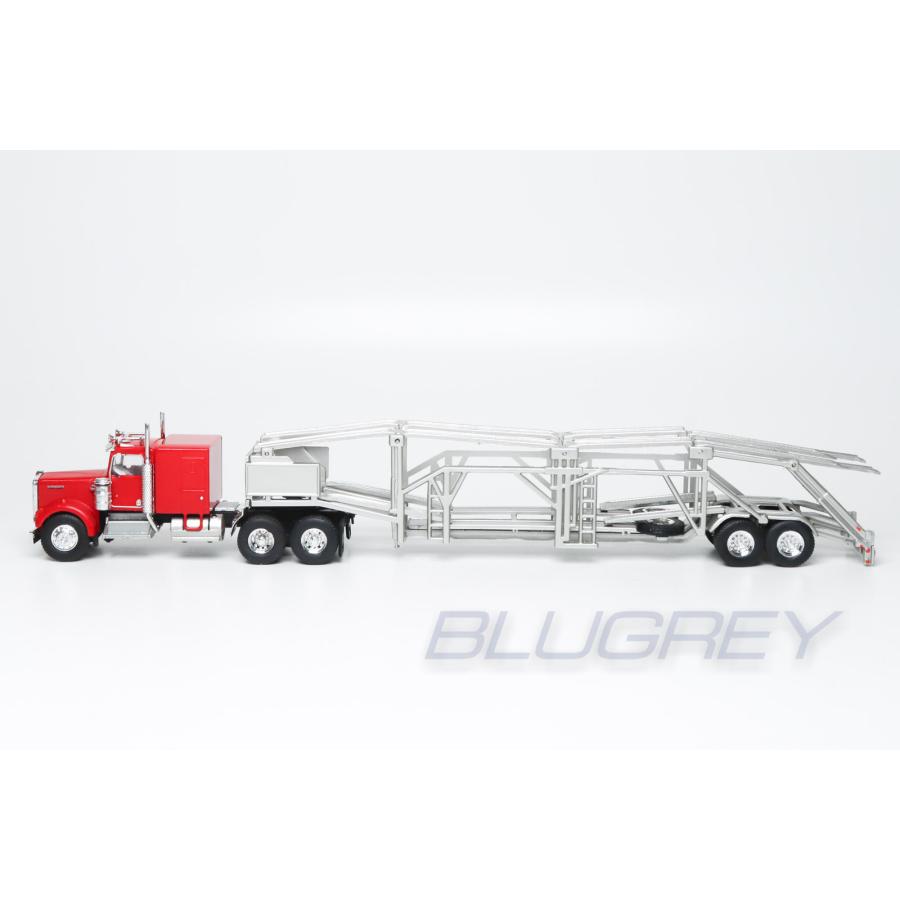 ブレキナ 1/87 ケンワース W 900 積載車 1977 シルバー トレーラー
