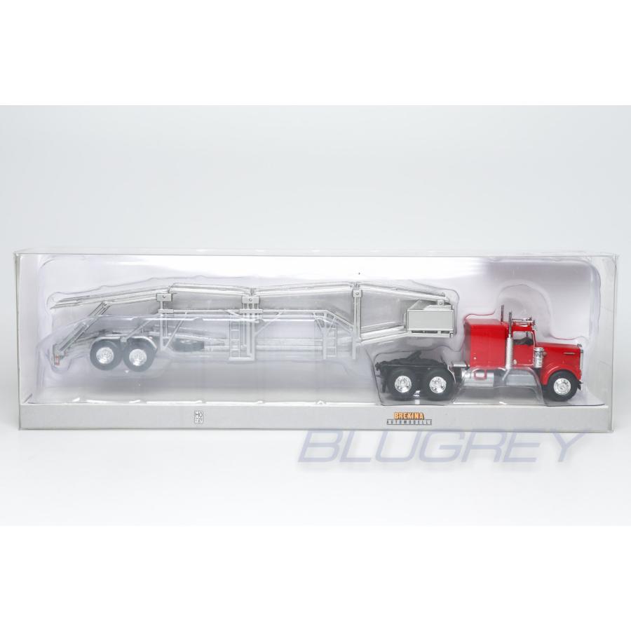 ブレキナ 1/87 ケンワース W 900 積載車 1977 シルバー トレーラー