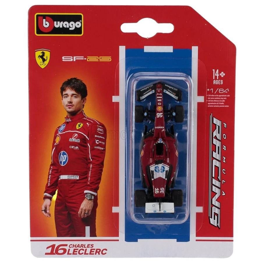 Bburago（ブラーゴ） 1/64 フェラーリ F1 SF-25 ＃16 シャルル