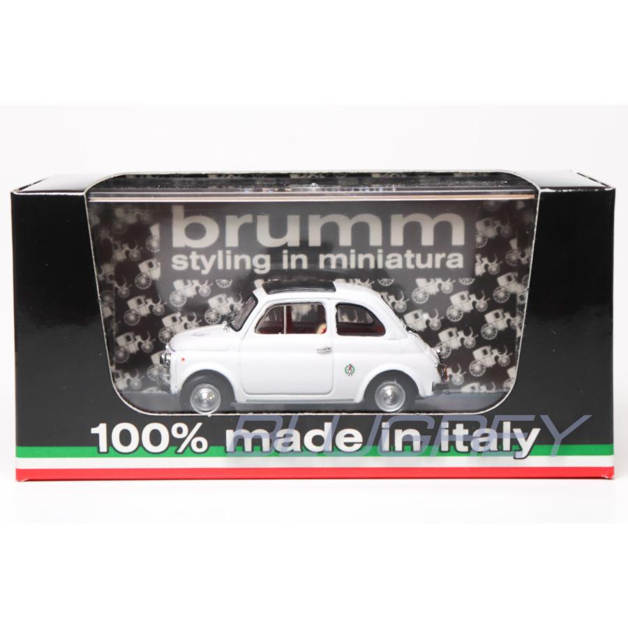 ブルム 1/43 フィアット アバルト 595SS ストラダーレ 1965 ホワイト BRUMM FIAT ABARTH 595SS STRADALE｜blugrey｜06