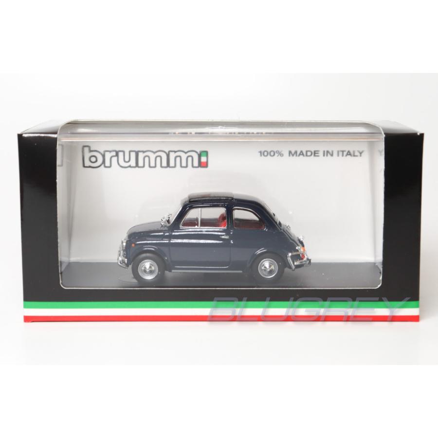 ブルム 1/43 フィアット 500L チンクエチェント 1968 ダークブルー BRUMM FIAT 500L CHIUSA BLU SCURO｜blugrey｜04