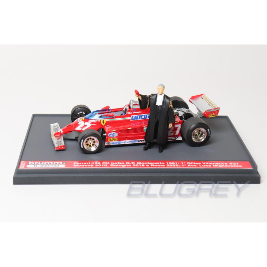 ブルム 1/43 フェラーリ 126CK #27 ヴィルヌーブ 最高裁判所 勝訴記念 2023 BRUMM vs FERRARI 限定100台の画像