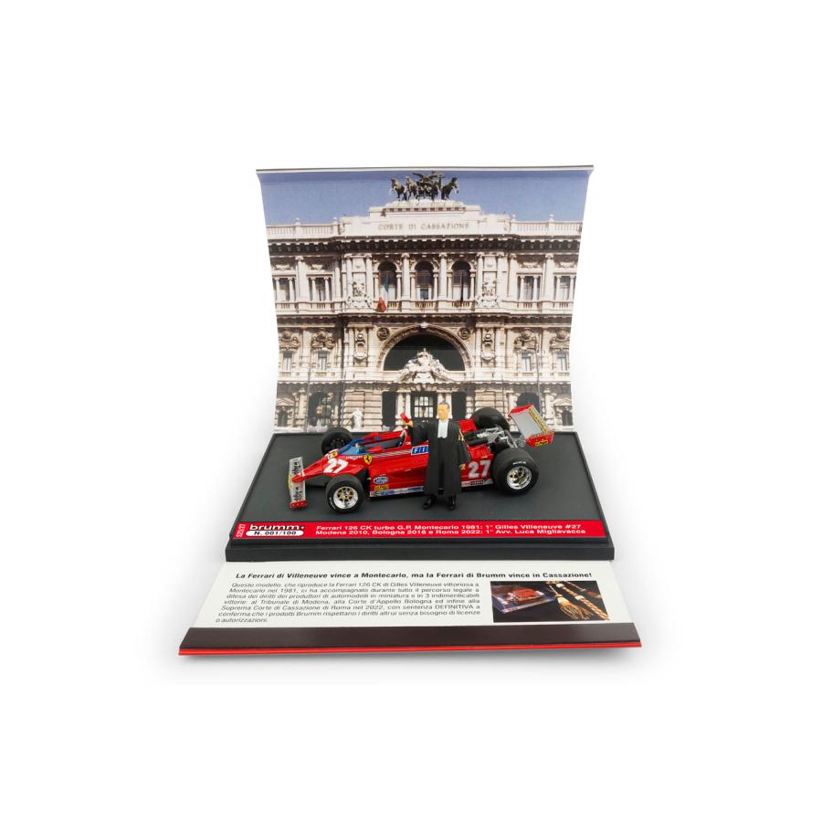ブルム 1/43 フェラーリ 126CK #27 ヴィルヌーブ 最高裁判所 勝訴記念 2023 BRUMM vs FERRARI 限定100台の画像